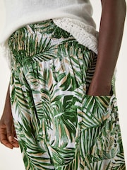 Roman Green Palm Print Tie Pocket Joggers - Image 5 of 5