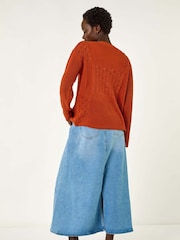 Roman Textured Tie Front Knit Cardigan - Slika 3 iz 5