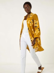 Roman Yellow Longline Floral Print Blouse - Image 2 of 5