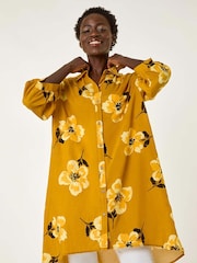 Roman Yellow Longline Floral Print Blouse - Image 4 of 5