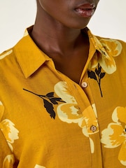 Roman Yellow Longline Floral Print Blouse - Image 5 of 5