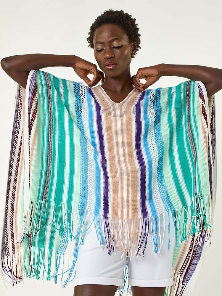 Roman Light Blue Spacedye Cardigan - Image 2 of 5