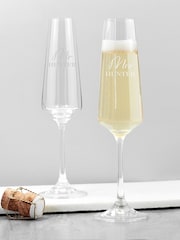 Treat Republic Personalised Couples Champagne Flute Set - Image 3 of 5
