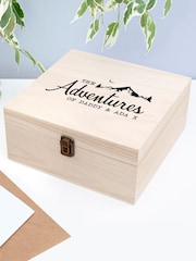 Treat Republic Personalised Medium Adventure Memories Wooden Box - Image 1 of 4