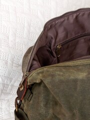 Treat Republic Personalised Luxury Waxed Canvas Holdall - Image 5 of 6