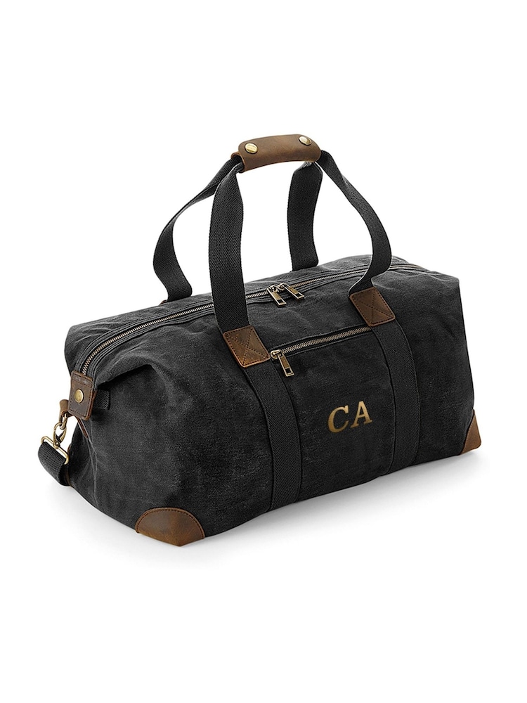 Treat Republic Personalised Luxury Waxed Canvas Holdall - Image 5 of 5