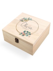 Treat Republic Personalised Medium Floral Print Bridesmaid Keepsake Box (Eucalyptus) - Image 4 of 4