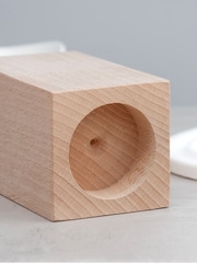 Treat Republic Personalised Floral Wooden Tealight Holder - Image 3 of 4
