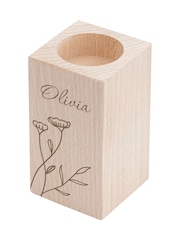 Treat Republic Personalised Floral Wooden Tealight Holder - Image 4 of 4