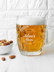 Treat Republic Personalised Home Brewed Dimpled Beer Glass - Image 1 of 4