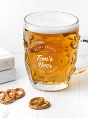 Treat Republic Personalised Home Brewed Dimpled Beer Glass - Image 2 of 4