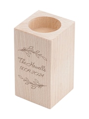 Treat Republic Personalised Wreath Wooden Tealight Holder - Image 5 of 5