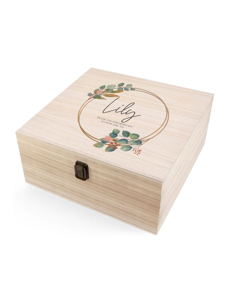 Treat Republic Personalised Large Floral Print Bridesmaid Keepsake Box - Image 4 of 4 Treat Republic Personalised Large Floral Print Bridesmaid Keepsake Box - Image 4 of 4