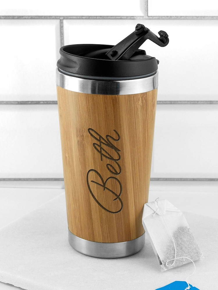 Treat Republic Personalised Bamboo Travel Mug - Image 1 of 4