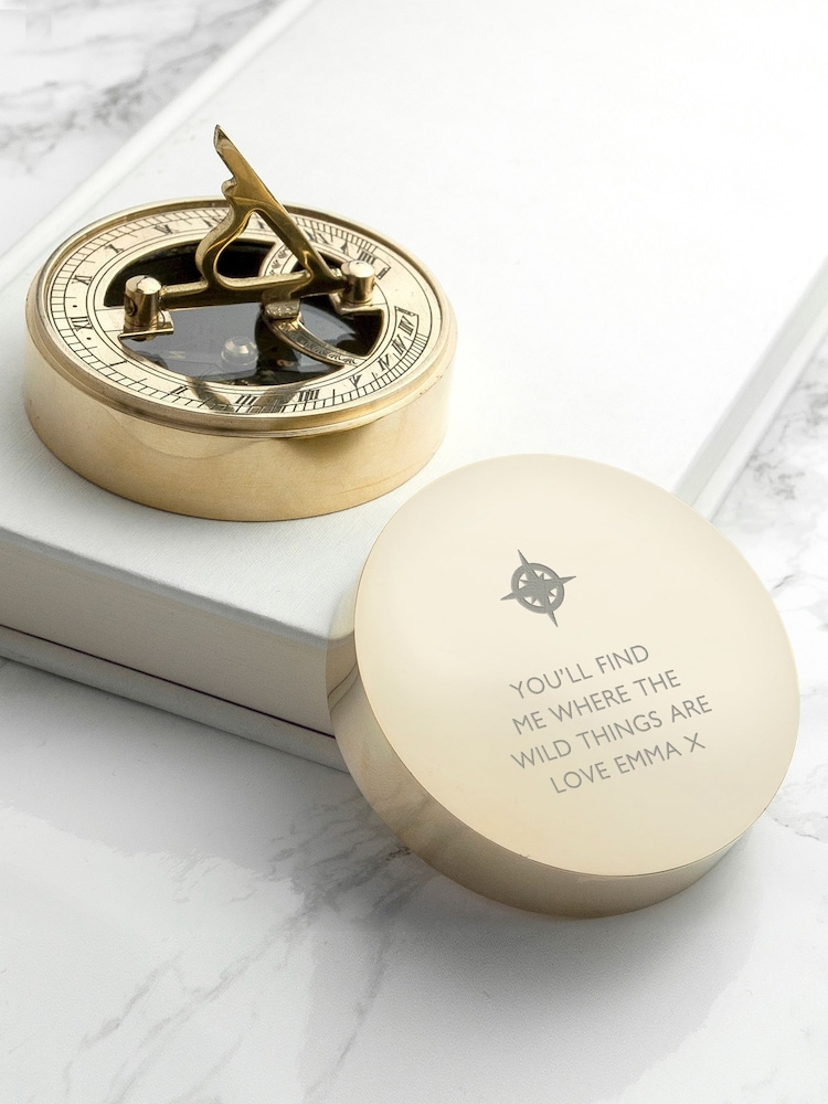 Treat Republic Personalised Iconic Adventurer's Sundial Compass (Rose Icon) - Image 1 of 5
