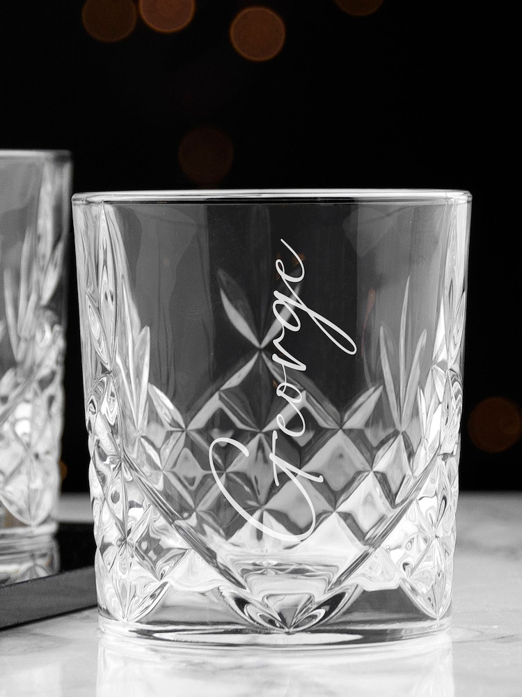 Treat Republic Personalised Crystal Glass Whisky Tumbler - Image 1 of 5