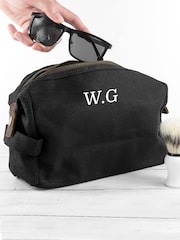 Treat Republic Personalised Mens Vintage Waxed Canvas Wash Bag - Image 3 of 4