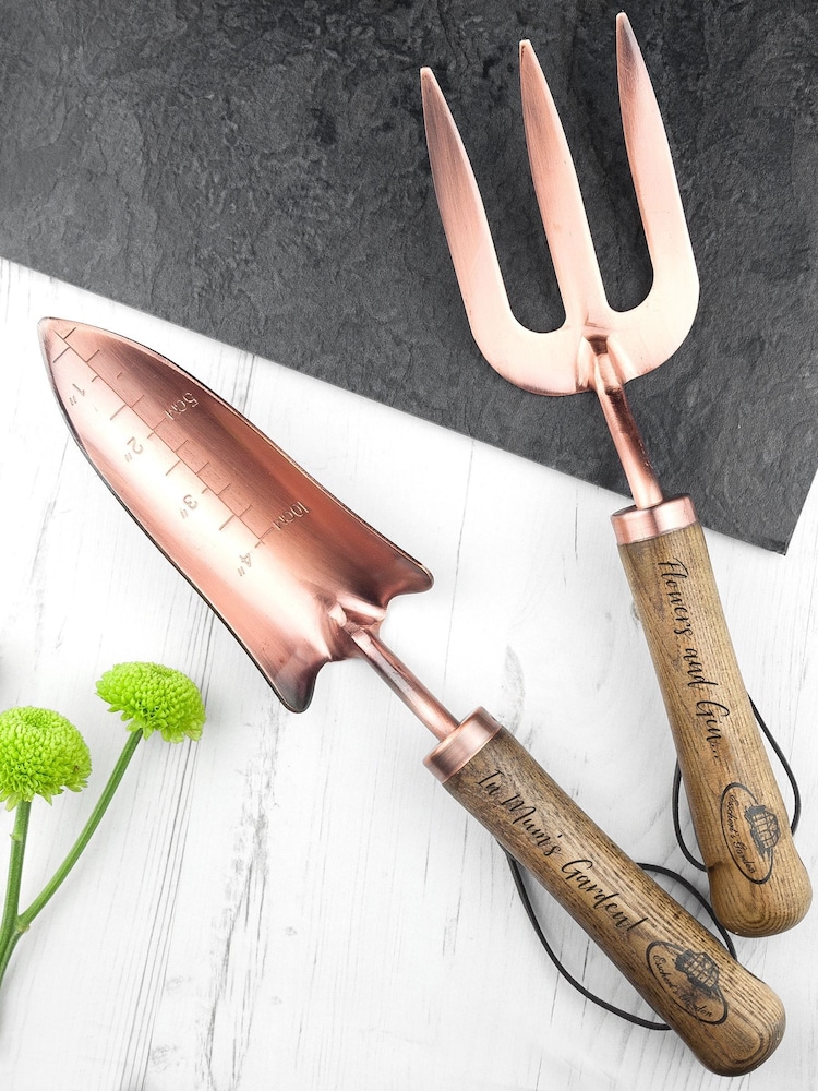 Treat Republic Personalised Luxe Copper Trowel and Fork Set - Image 5 of 5