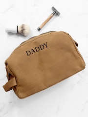 Treat Republic Personalised Mens Vintage Waxed Canvas Wash Bag - Image 3 of 6