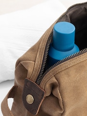 Treat Republic Personalised Mens Vintage Waxed Canvas Wash Bag - Image 4 of 6