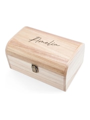Treat Republic Personalised Small Engraved Name Wooden Keepsake Chest - Image 5 of 5