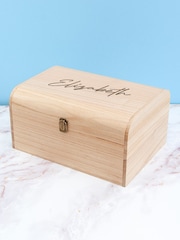 Treat Republic Personalised Large Engraved Name Wooden Keepsake Chest - Image 5 of 5