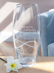 Treat Republic Personalised Tapered Spiral Barrel Vase with Crystals - Image 1 of 6