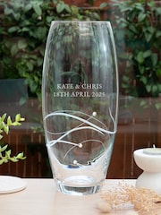 Treat Republic Personalised Tapered Spiral Barrel Vase with Crystals - Image 2 of 6