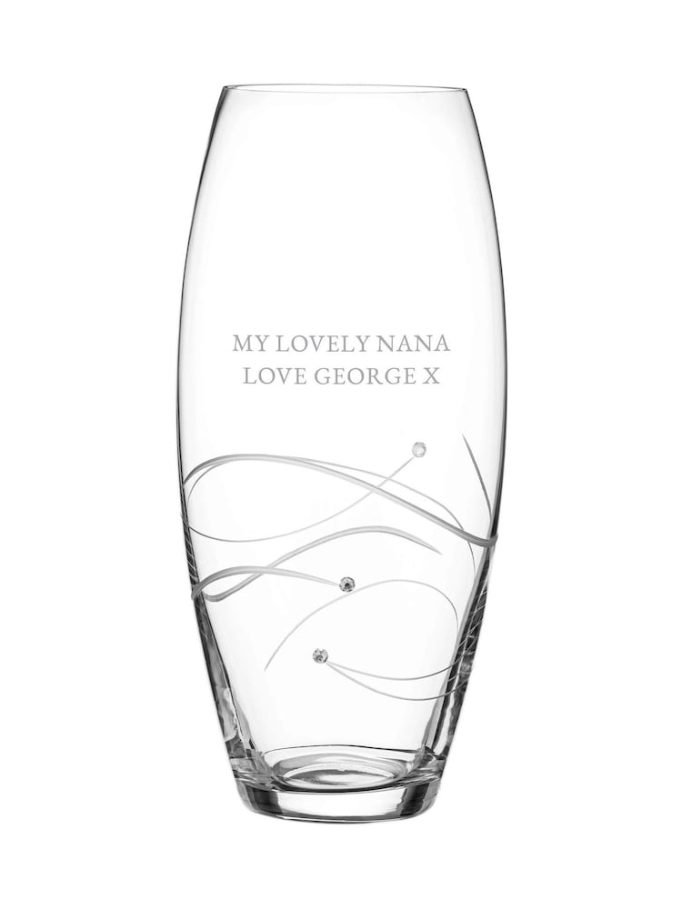Treat Republic Personalised Tapered Spiral Barrel Vase with Crystals - Image 6 of 6