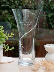 Treat Republic Personalised Hollow Sided Vase with Crystals - Image 2 of 8