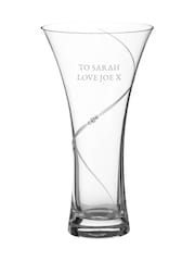 Treat Republic Personalised Hollow Sided Vase with Crystals - Image 4 of 8