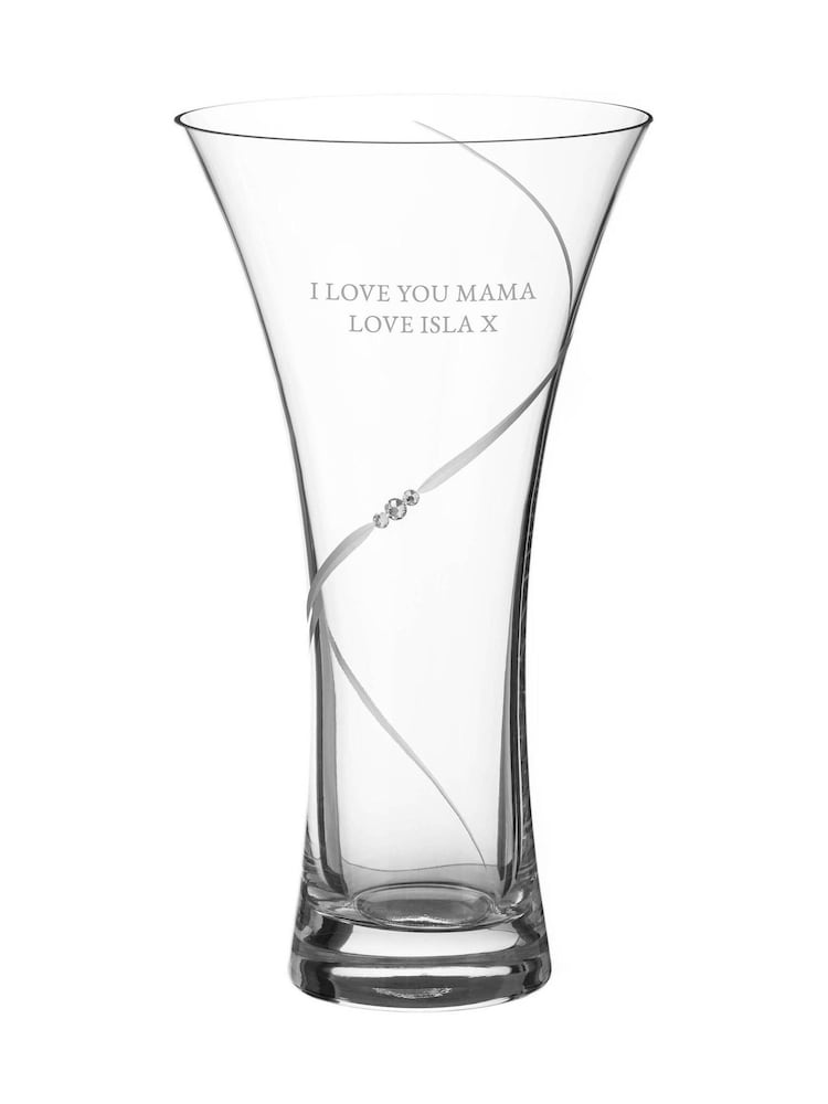Treat Republic Personalised Hollow Sided Vase with Crystals - Image 8 of 8