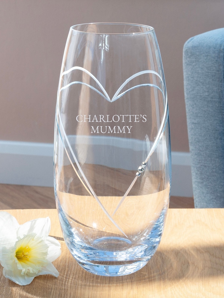 Treat Republic Personalised Hearts Barrel Vase with Crystals - Image 2 of 8