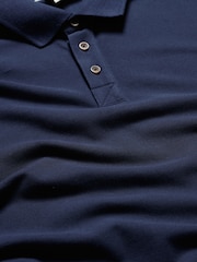 Seasalt Cornwall Blue Mens Balefire 100% Cotton Jersey Polo Shirt - Image 5 of 5