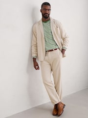 Seasalt Cornwall Natural Mens Messack Cotton-Linen Jacket - Image 3 of 5