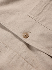 Seasalt Cornwall Natural Mens Messack Cotton-Linen Jacket - Image 4 of 5