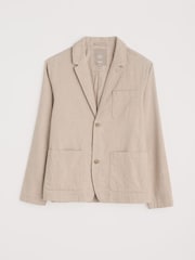 Seasalt Cornwall Natural Mens Messack Cotton-Linen Jacket - Image 5 of 5