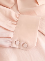 Light Pink Tabitha Simmons X Next Tie-Neck Long Sleeve Blouse - Image 4 of 4