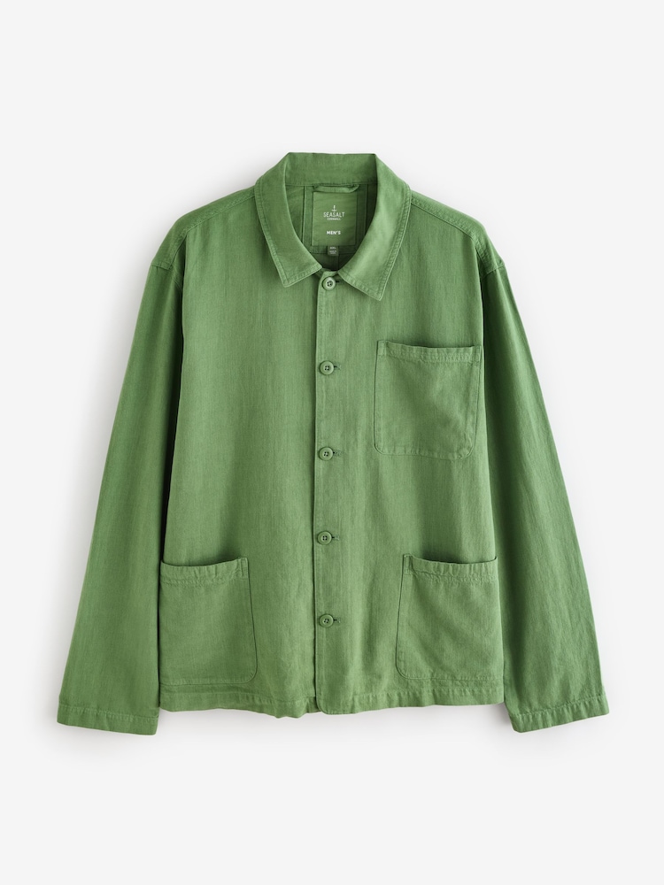 Seasalt Cornwall Green Mens Well Wright Worker Jacket - Image 1 of 1