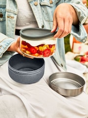 Black & Blum Slate Glass Lunch Bowl - Image 1 of 6
