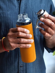 Black & Blum Orange Glass Water Bottle - Image 1 of 6