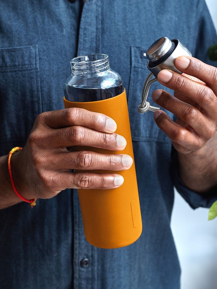 Black & Blum Orange Glass Water Bottle - Image 1 of 6