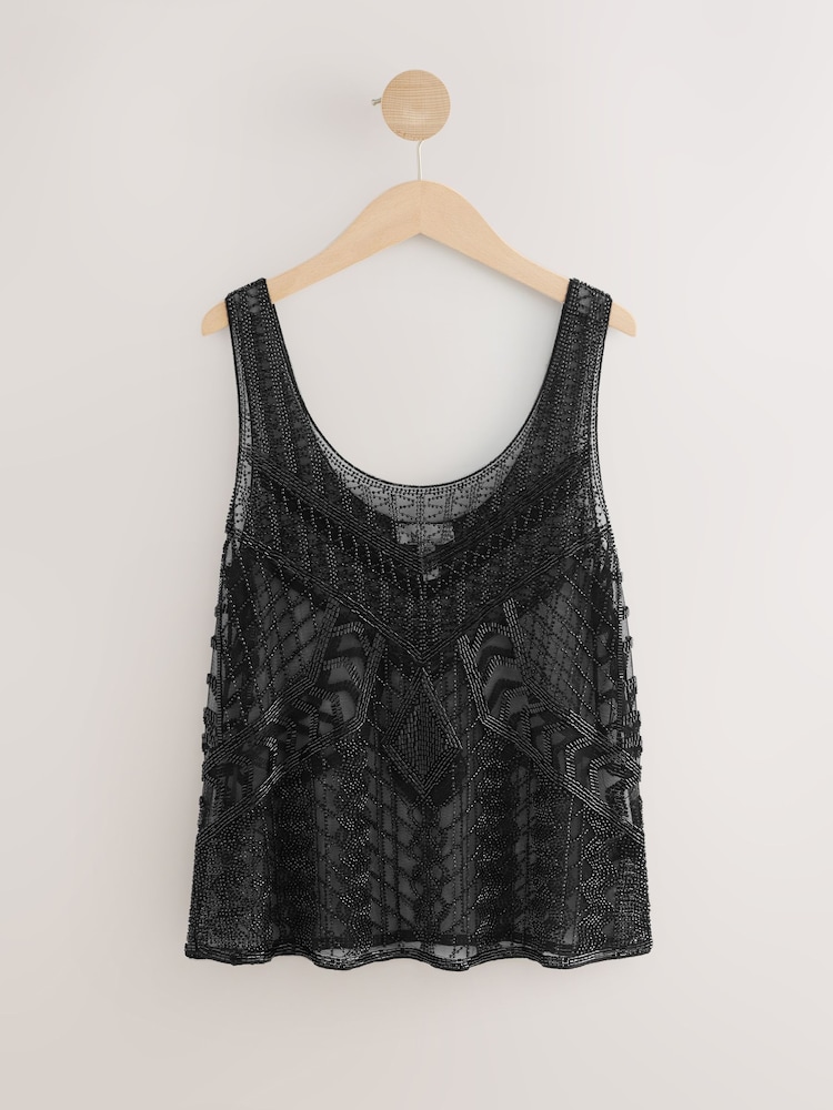 Black N. Premium Beaded Cami Top - Image 1 of 3