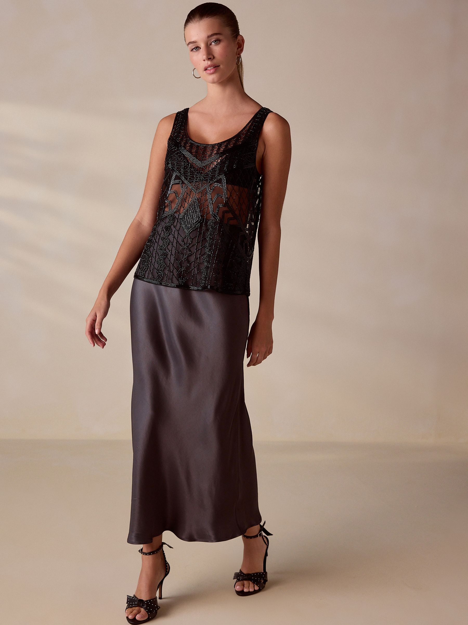 Buy Black N. Premium Beaded Cami Top from Next USA