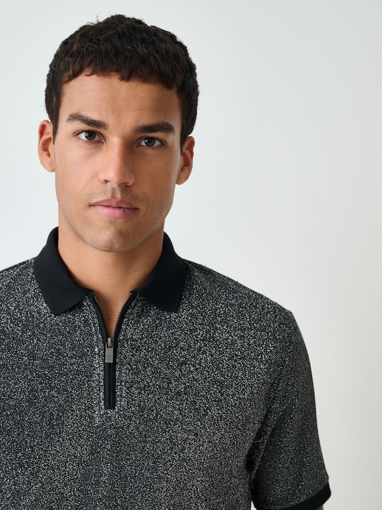 Silver Party Smart Polo Shirt - Image 1 of 8 Silver Party Smart Polo Shirt - Image 1 of 8