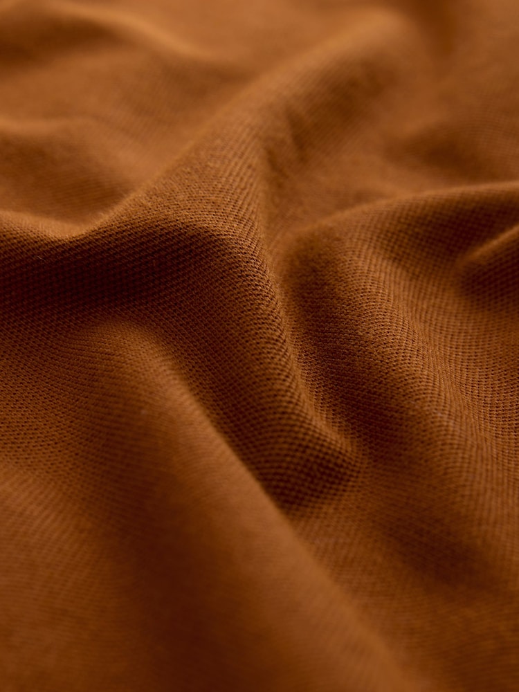 Amber Orange Regular Fit Short Sleeve Pique Polo Shirt - Image 2 of 3