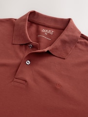 Red Regular Fit Long Sleeve Pique Polo Shirt - Image 6 of 7
