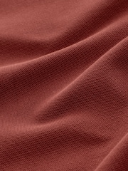 Red Regular Fit Long Sleeve Pique Polo Shirt - Image 7 of 7