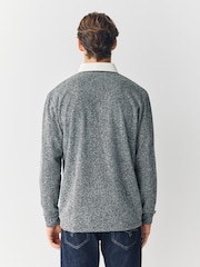 Grey Herringbone Rugby Shirt - Image 4 of 7