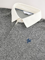Grey Herringbone Rugby Shirt - Image 6 of 7